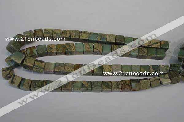 CNS210 15.5 inches 15*15mm cube natural serpentine jasper beads