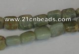 CNS212 15.5 inches 6*6mm square natural serpentine jasper beads