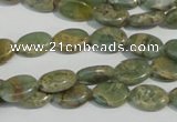 CNS240 15.5 inches 8*12mm oval natural serpentine jasper beads