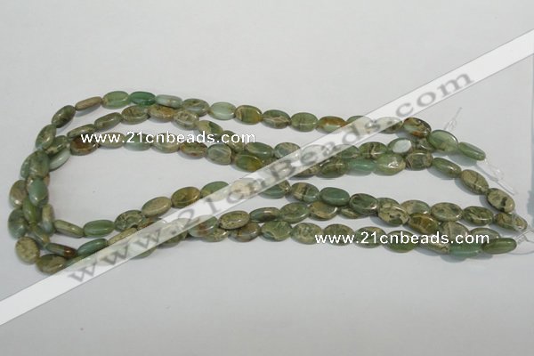 CNS240 15.5 inches 8*12mm oval natural serpentine jasper beads