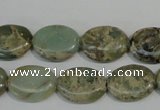 CNS241 15.5 inches 12*16mm oval natural serpentine jasper beads