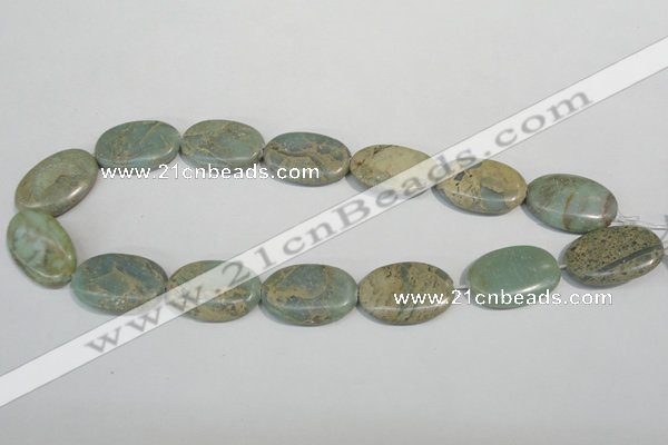 CNS243 15.5 inches 20*30mm oval natural serpentine jasper beads