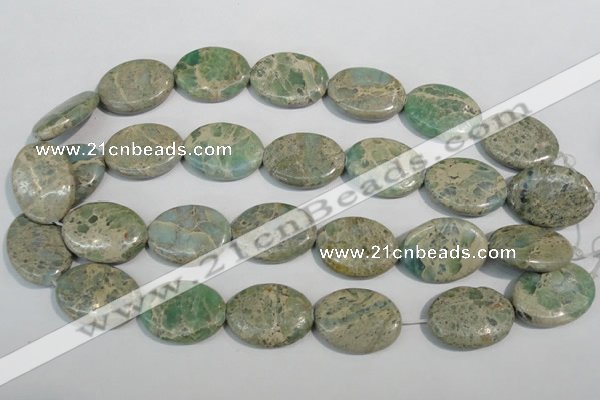 CNS244 15.5 inches 22*30mm oval natural serpentine jasper beads