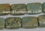 CNS256 15.5 inches 15*20mm rectangle natural serpentine jasper beads