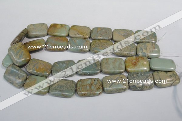CNS257 15.5 inches 22*30mm rectangle natural serpentine jasper beads