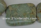 CNS258 15.5 inches 30*40mm rectangle natural serpentine jasper beads