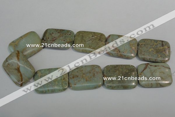 CNS258 15.5 inches 30*40mm rectangle natural serpentine jasper beads