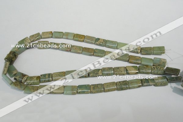 CNS260 15.5 inches 10*14mm flat tube natural serpentine jasper beads