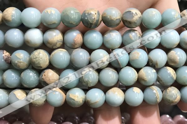 CNS303 15.5 inches 10mm round natural serpentine jasper beads