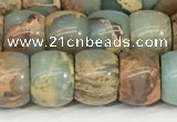 CNS307 15.5 inches 8*10mm rondelle serpentine jasper beads