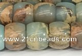 CNS308 15.5 inches 10*12mm rondelle serpentine jasper beads