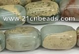 CNS311 15.5 inches 10*14mm drum serpentine jasper beads