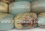 CNS312 15.5 inches 12*16mm drum serpentine jasper beads