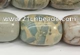 CNS313 15.5 inches 13*18mm drum serpentine jasper beads