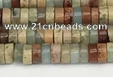 CNS318 15.5 inches 2.5*4mm heishi serpentine jasper beads