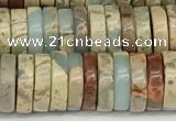 CNS321 15.5 inches 3*10mm heishi serpentine jasper beads