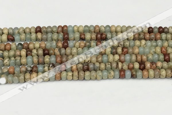 CNS323 15.5 inches 2.5*4mm rondelle serpentine jasper beads