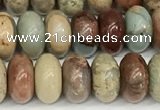 CNS325 15.5 inches 5*8mm rondelle serpentine jasper beads