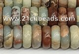 CNS327 15.5 inches 3*8mm rondelle serpentine jasper beads