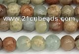 CNS330 15.5 inches 4mm round serpentine jasper beads wholesale