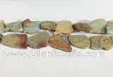 CNS359 25*35mm - 35*45mm freefrom serpentine jasper slab beads