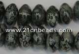 CNS415 15.5 inches 10*16mm rondelle natural serpentine jasper beads