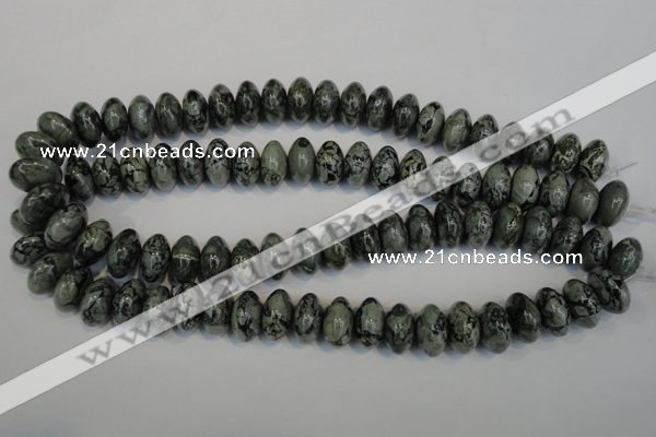 CNS415 15.5 inches 10*16mm rondelle natural serpentine jasper beads