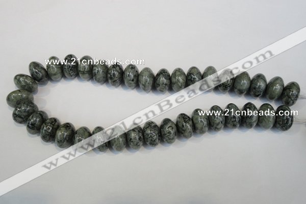 CNS416 15.5 inches 12*18mm rondelle natural serpentine jasper beads