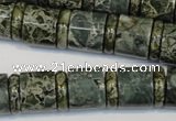 CNS418 15.5 inches 4*14mm rondelle & 12*14mm tube serpentine jasper beads