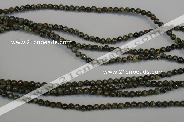 CNS500 15.5 inches 4mm round natural serpentine jasper beads