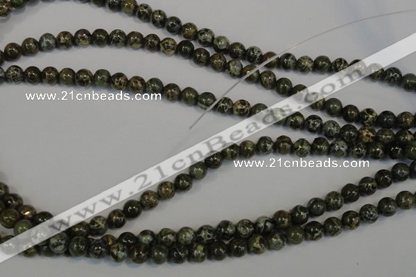 CNS501 15.5 inches 6mm round natural serpentine jasper beads