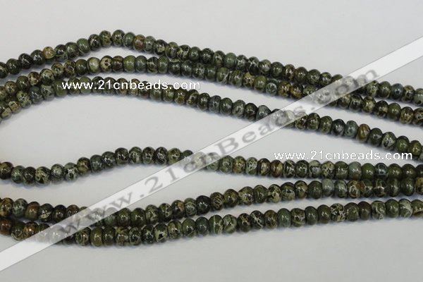 CNS510 15.5 inches 4*6mm rondelle natural serpentine jasper beads