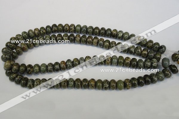 CNS512 15.5 inches 8*12mm rondelle natural serpentine jasper beads