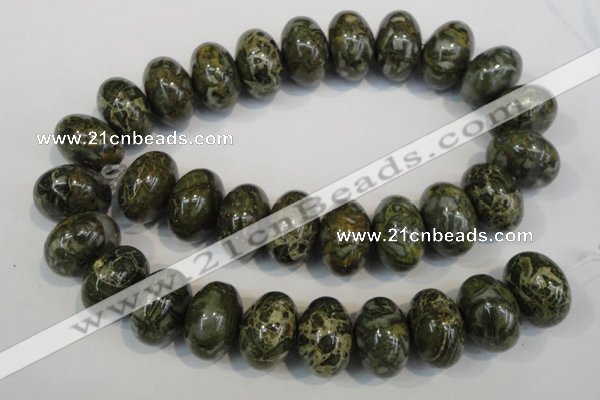 CNS517 15.5 inches 14*20mm rondelle natural serpentine jasper beads