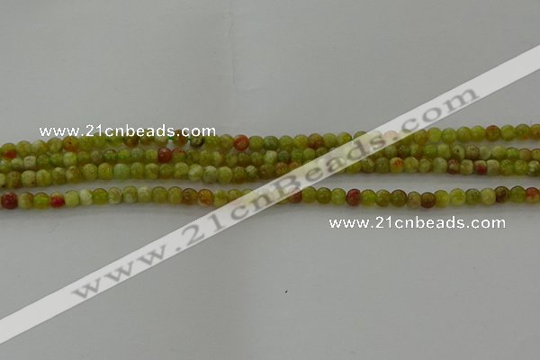 CNS599 15.5 inches 3mm round green dragon serpentine jasper beads