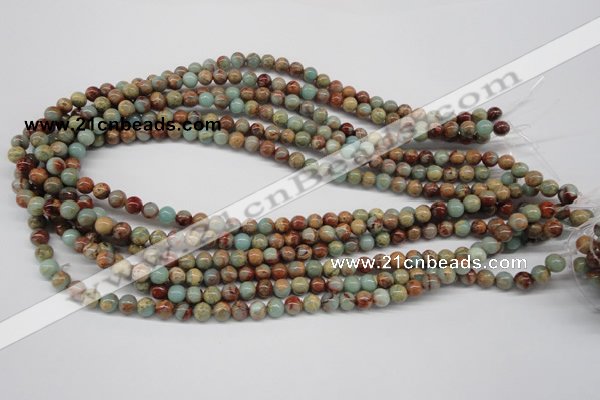 CNS61 15.5 inches 6mm round natural serpentine jasper beads