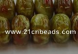 CNS616 15.5 inches 12*18mm rondelle green dragon serpentine jasper beads