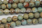 CNS62 15.5 inches 8mm round natural serpentine jasper beads