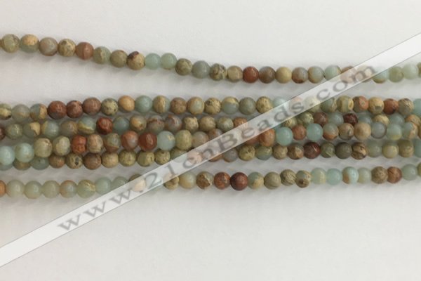 CNS700 15.5 inches 4mm round serpentine jasper beads wholesale