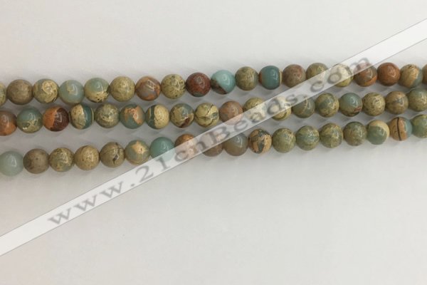 CNS701 15.5 inches 6mm round serpentine jasper beads wholesale