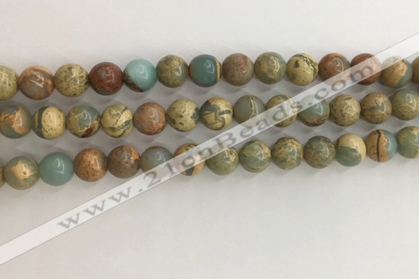 CNS702 15.5 inches 8mm round serpentine jasper beads wholesale