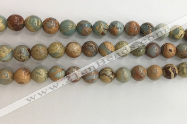 CNS703 15.5 inches 10mm round serpentine jasper beads wholesale