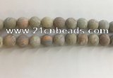 CNS710 15.5 inches 12mm round matte serpentine jasper beads