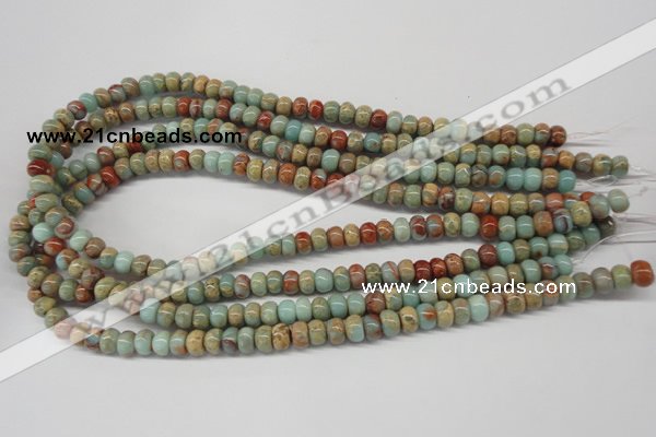 CNS72 15.5 inches 5*8mm rondelle natural serpentine jasper beads