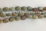 CNS724 15.5 inches 10*14mm oval serpentine jasper beads wholesale