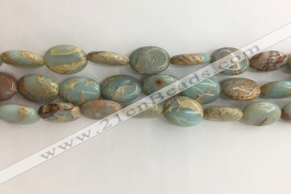 CNS725 15.5 inches 12*16mm oval serpentine jasper beads wholesale