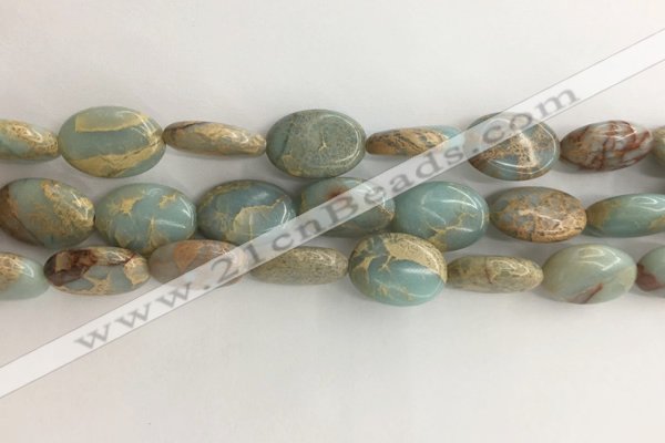 CNS726 15.5 inches 13*18mm oval serpentine jasper beads wholesale