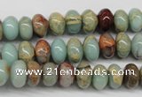 CNS73 15.5 inches 6*10mm rondelle natural serpentine jasper beads