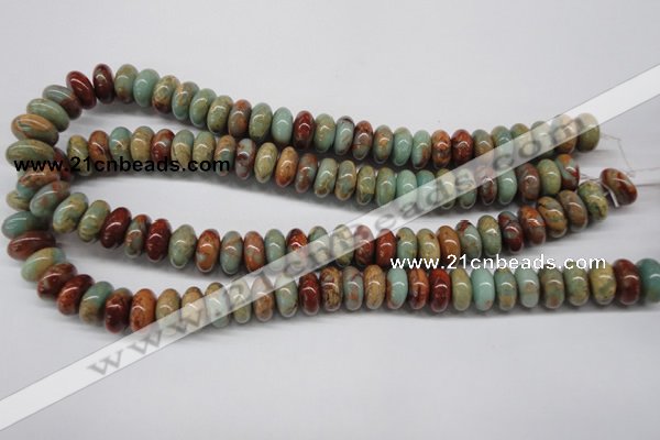 CNS75 15.5 inches 7*14mm rondelle natural serpentine jasper beads