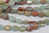 CNS89 15.5 inches 6*8mm oval natural serpentine jasper beads